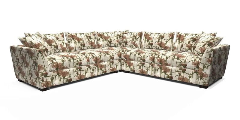 Hambledon Large Corner Group in Plain Two Tone Calico with Scatters in Cloth 22 Weaves