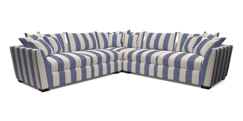 Hambledon Large Corner Group in Plain Two Tone Calico with Scatters in Cloth 22 Weaves