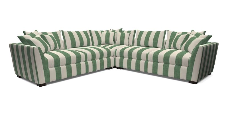 Hambledon Large Corner Group in Plain Two Tone Calico with Scatters in Cloth 22 Weaves