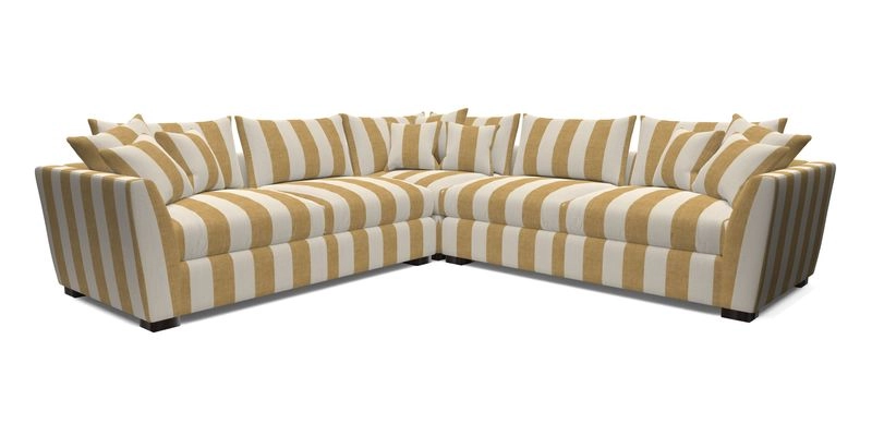 Hambledon Large Corner Group in Plain Two Tone Calico with Scatters in Cloth 22 Weaves