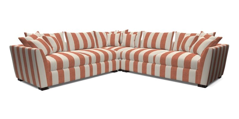 Hambledon Large Corner Group in Plain Two Tone Calico with Scatters in Cloth 22 Weaves