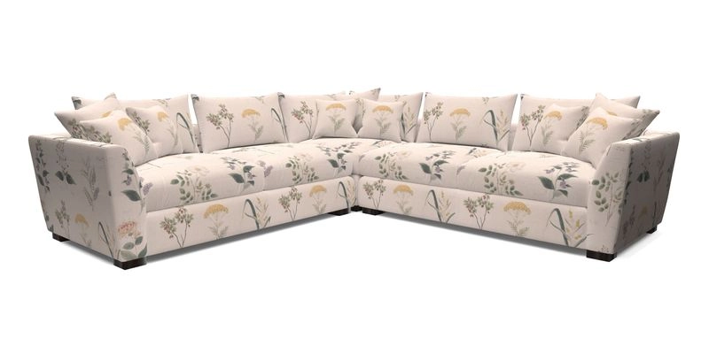 Hambledon Large Corner Group in Plain Two Tone Calico with Scatters in Cloth 22 Weaves