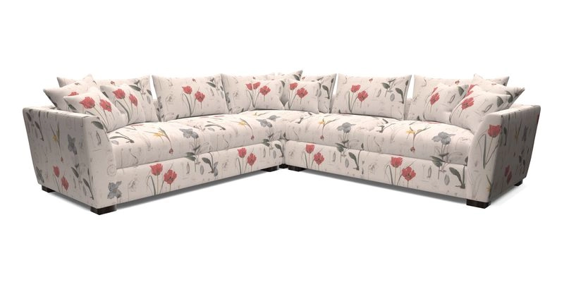 Hambledon Large Corner Group in Plain Two Tone Calico with Scatters in Cloth 22 Weaves