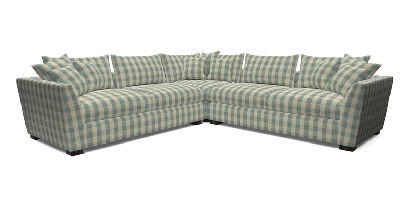 Hambledon Large Corner Group in Plain Two Tone Calico with Scatters in Cloth 22 Weaves