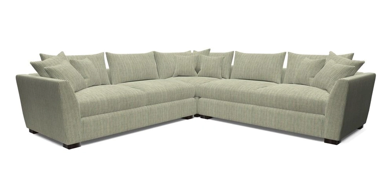 Hambledon Large Corner Group in Plain Two Tone Calico with Scatters in Cloth 22 Weaves