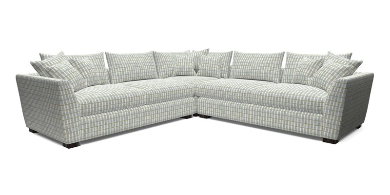 Hambledon Large Corner Group in Plain Two Tone Calico with Scatters in Cloth 22 Weaves