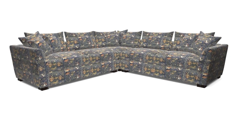 Hambledon Large Corner Group in Plain Two Tone Calico with Scatters in Cloth 22 Weaves