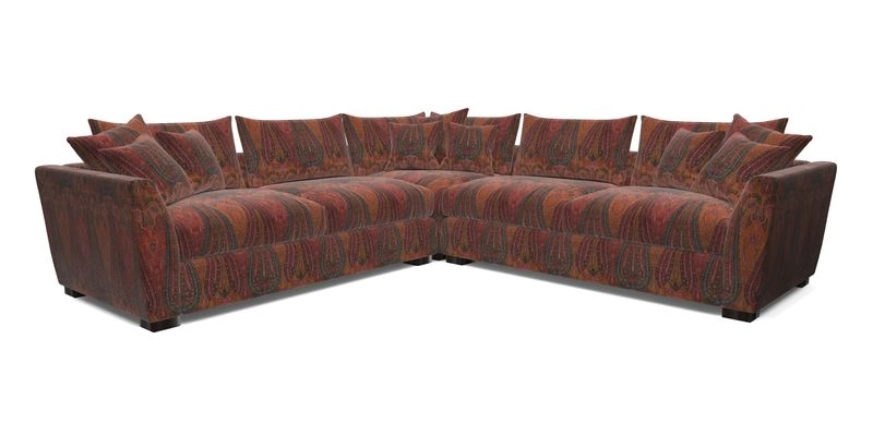 Hambledon Large Corner Group in Plain Two Tone Calico with Scatters in Cloth 22 Weaves