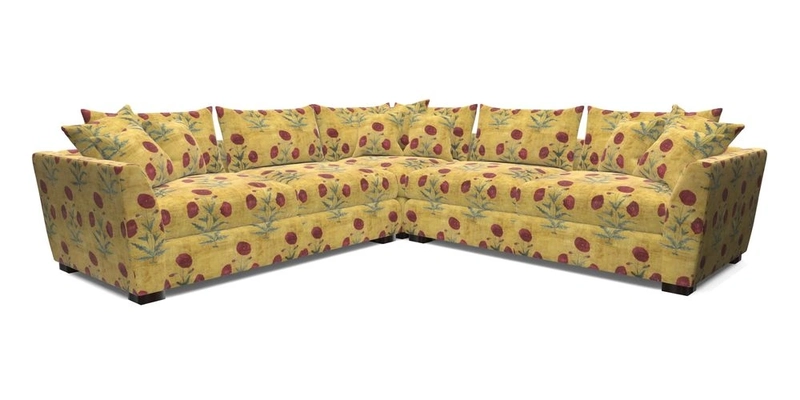 Hambledon Large Corner Group in Plain Two Tone Calico with Scatters in Cloth 22 Weaves