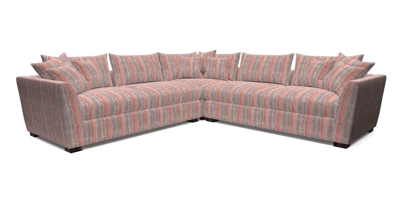 Hambledon Large Corner Group in Plain Two Tone Calico with Scatters in Cloth 22 Weaves