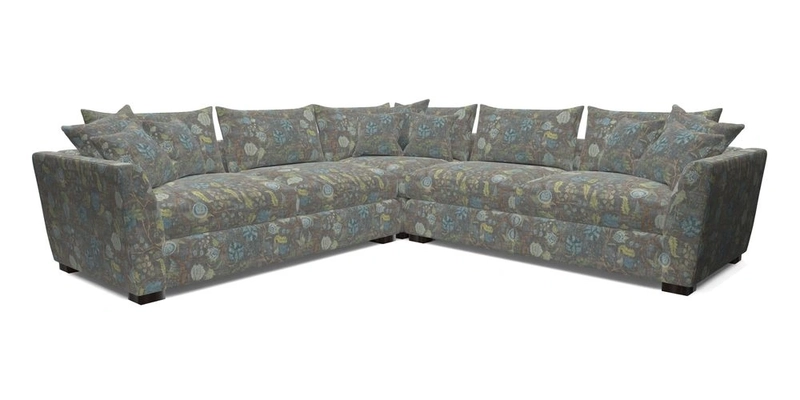 Hambledon Large Corner Group in Plain Two Tone Calico with Scatters in Cloth 22 Weaves