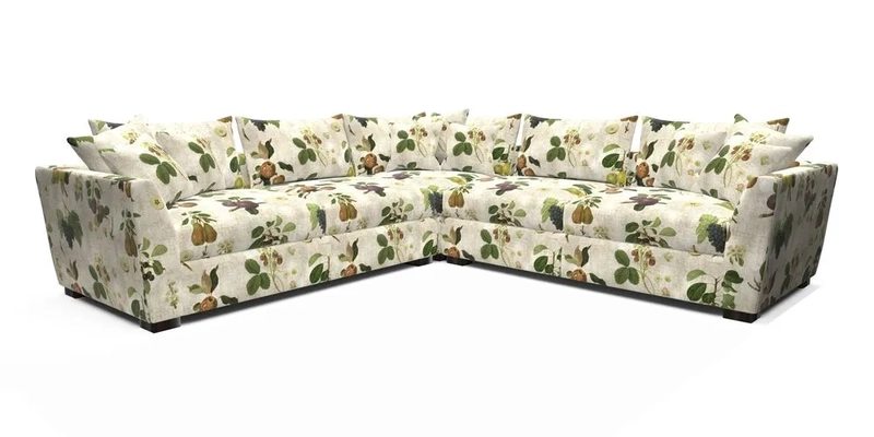 Hambledon Large Corner Group in Plain Two Tone Calico with Scatters in Cloth 22 Weaves