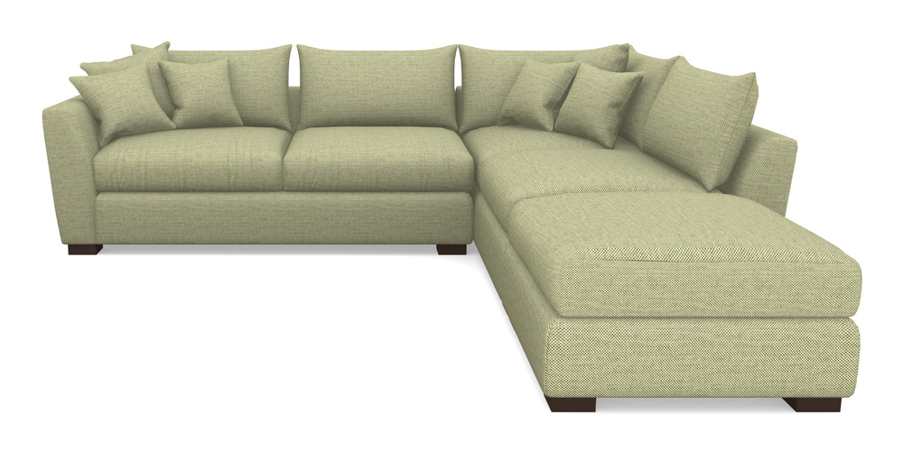 Product photograph of Hambledon Corner Sofa Lhf Combi Unit And Stool In Basket Weave - Sage from Sofas and Stuff Limited