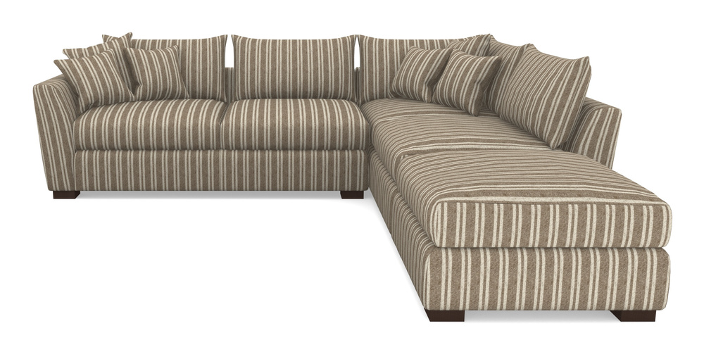 Product photograph of Hambledon Corner Sofa Lhf Combi Unit And Stool In Cloth 22 - Barcode - Peat from Sofas and Stuff Limited