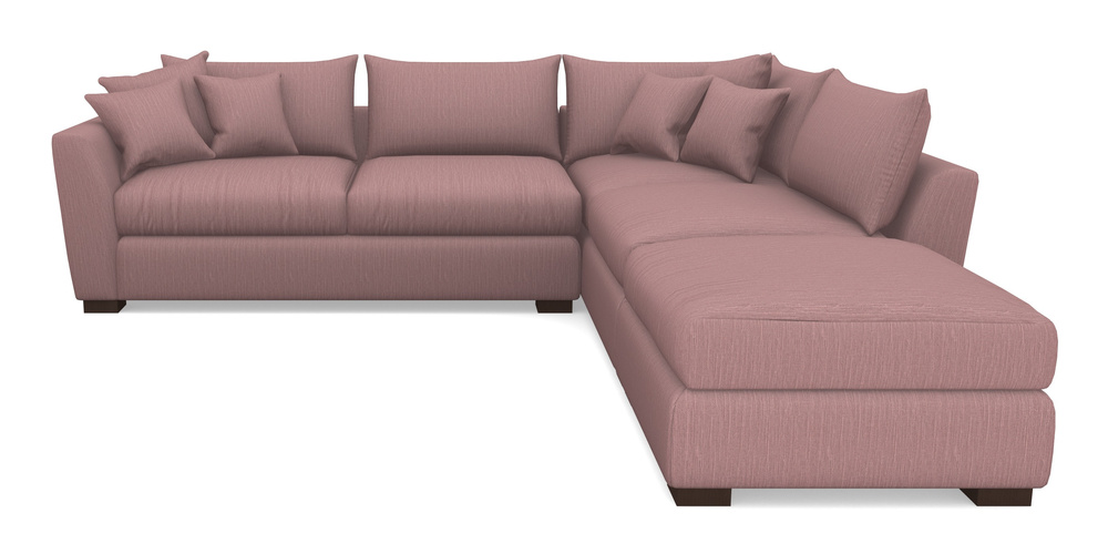 Product photograph of Hambledon Corner Sofa Lhf Combi Unit And Stool In Herringbone - Thistle from Sofas and Stuff Limited