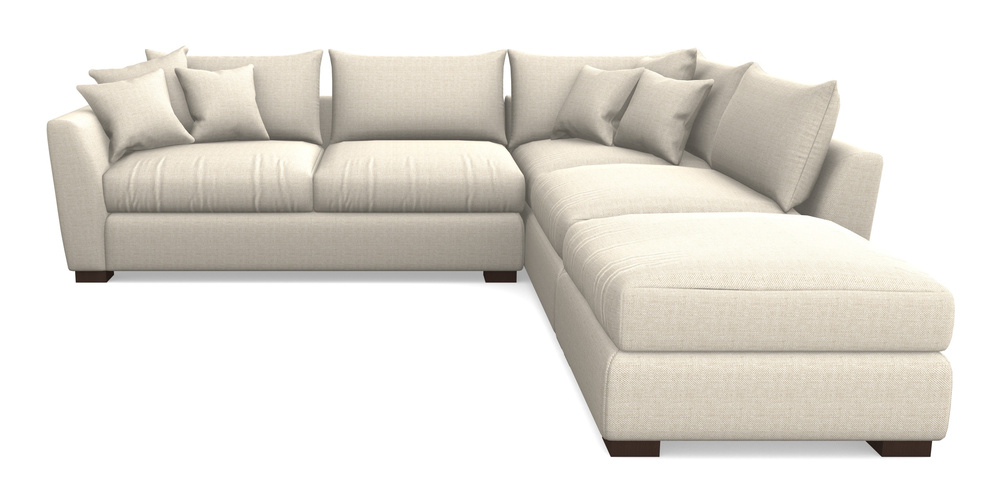 Product photograph of Hambledon Corner Sofa Lhf Combi Unit And Stool In Sole Linen - Natural from Sofas and Stuff Limited