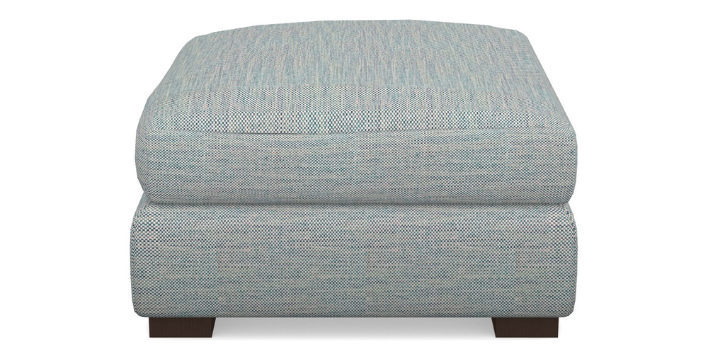 Product photograph of Hambledon Corner Sofa Square Footstool In Basket Weave - Blue from Sofas and Stuff Limited