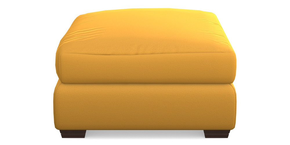 Product photograph of Hambledon Corner Sofa Square Footstool In Clever Glossy Velvet - Fools Gold from Sofas and Stuff Limited
