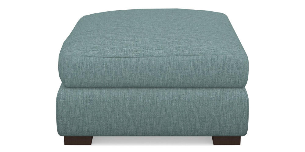 Product photograph of Hambledon Corner Sofa Square Footstool In Clever Cotton Mix - Teal from Sofas and Stuff Limited