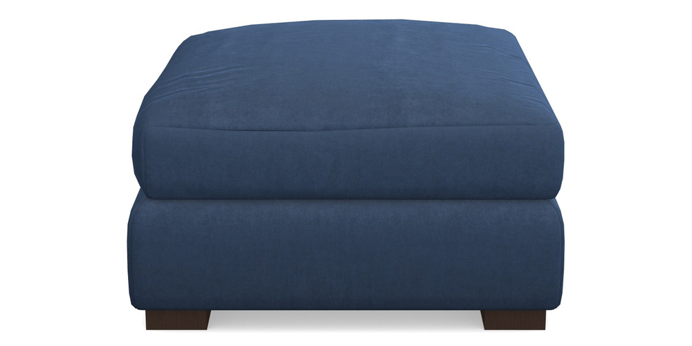 Product photograph of Hambledon Corner Sofa Square Footstool In Clever Tough And Eco Velvet - Agean from Sofas and Stuff Limited