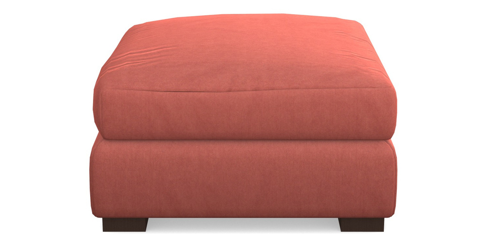 Product photograph of Hambledon Corner Sofa Square Footstool In Clever Tough And Eco Velvet - Damson from Sofas and Stuff Limited