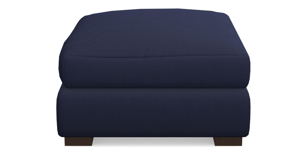 Product photograph of Hambledon Corner Sofa Square Footstool In Clever Tough And Eco Velvet - Indigo from Sofas and Stuff Limited