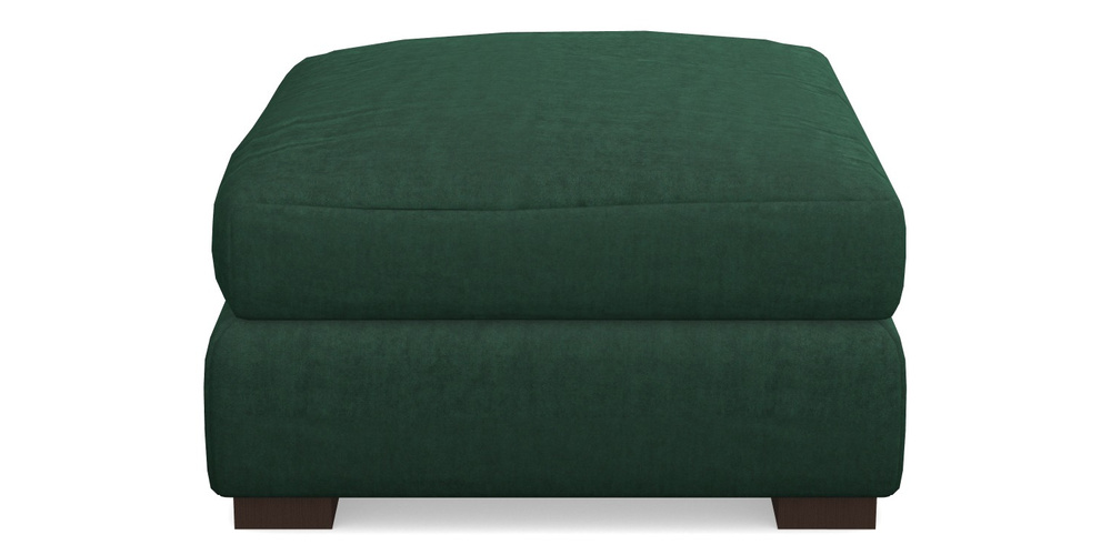 Product photograph of Hambledon Corner Sofa Square Footstool In Clever Tough And Eco Velvet - Pine from Sofas and Stuff Limited