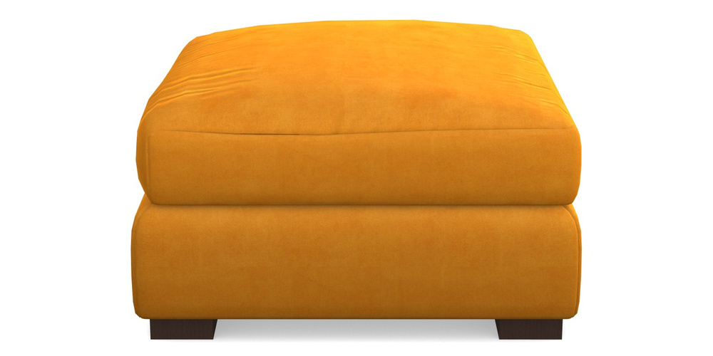 Product photograph of Hambledon Corner Sofa Square Footstool In Clever Tough And Eco Velvet - Spice from Sofas and Stuff Limited