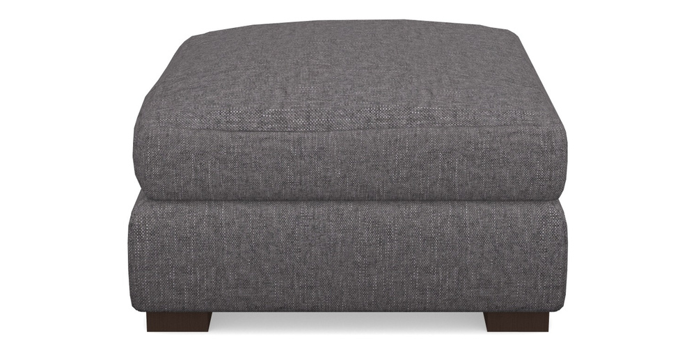 Product photograph of Hambledon Corner Sofa Square Footstool In Easy Clean Plain - Ash from Sofas and Stuff Limited