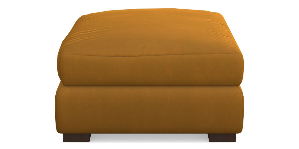 Product photograph of Hambledon Corner Sofa Square Footstool In House Clever Velvet - Ochre from Sofas and Stuff Limited