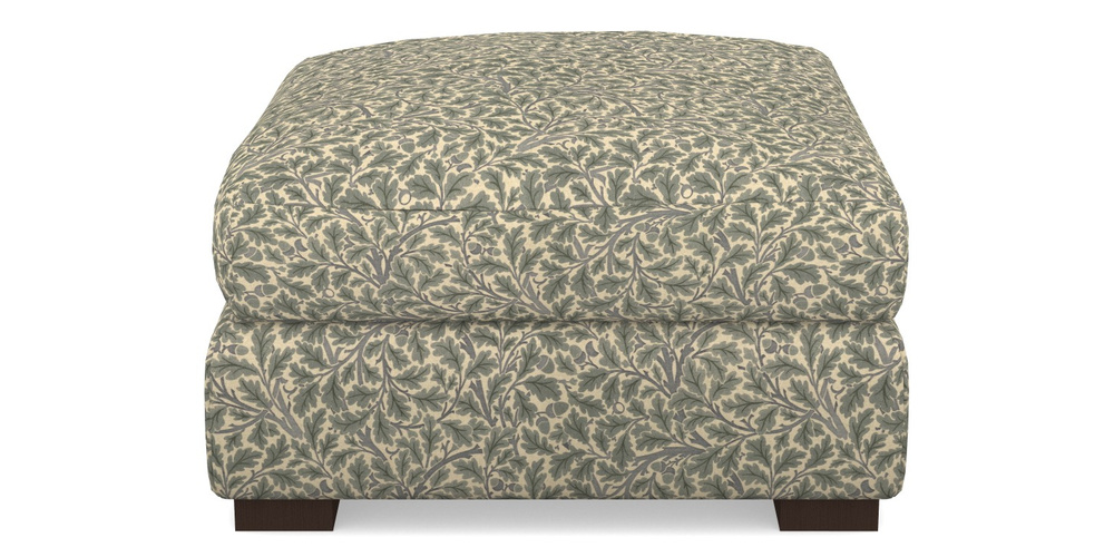 Product photograph of Hambledon Corner Sofa Square Footstool In V A Drawn From Nature Collection - Oak Tree - Duck Egg from Sofas and Stuff Limited