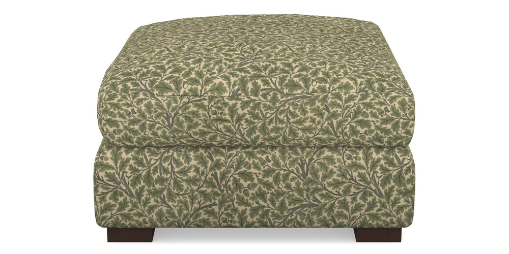 Product photograph of Hambledon Corner Sofa Square Footstool In V A Drawn From Nature Collection - Oak Tree - Light Green from Sofas and Stuff Limited