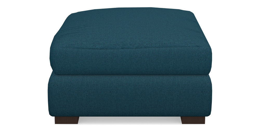 Product photograph of Hambledon Corner Sofa Square Footstool In Plain Linen Cotton - Ink Pot from Sofas and Stuff Limited
