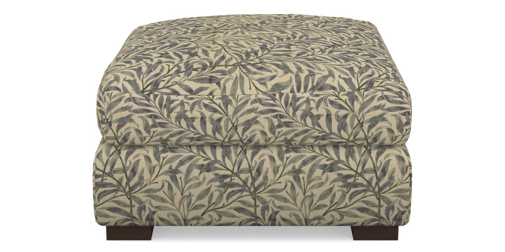 Product photograph of Hambledon Corner Sofa Square Footstool In V A Drawn From Nature - Willow Bough Large - Duck Egg from Sofas and Stuff Limited