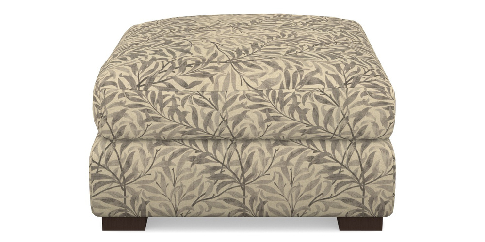 Product photograph of Hambledon Corner Sofa Square Footstool In V A Drawn From Nature - Willow Bough Large - Grey from Sofas and Stuff Limited