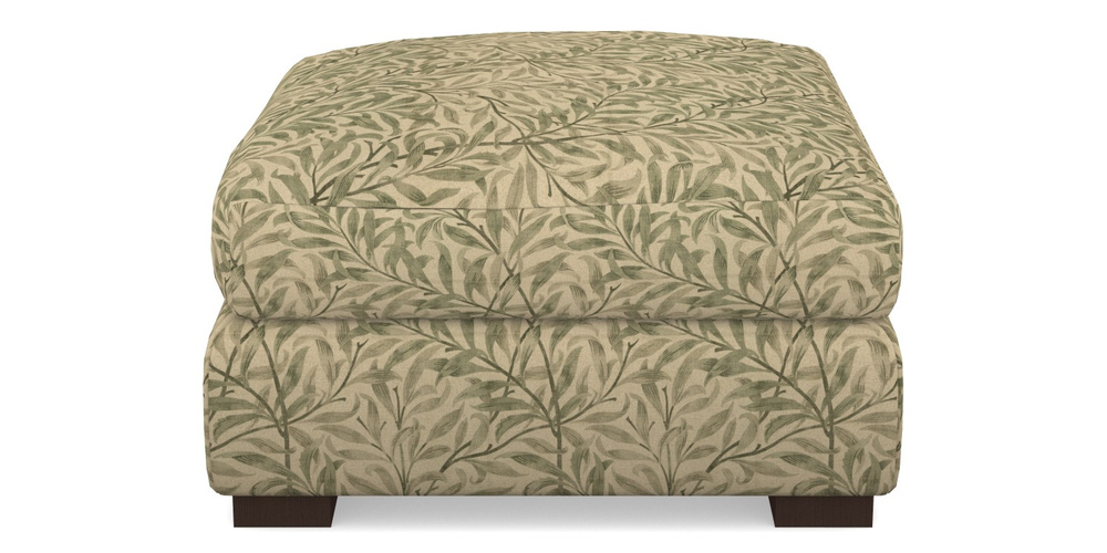 Product photograph of Hambledon Corner Sofa Square Footstool In V A Drawn From Nature - Willow Bough Large - Light Green from Sofas and Stuff Limited