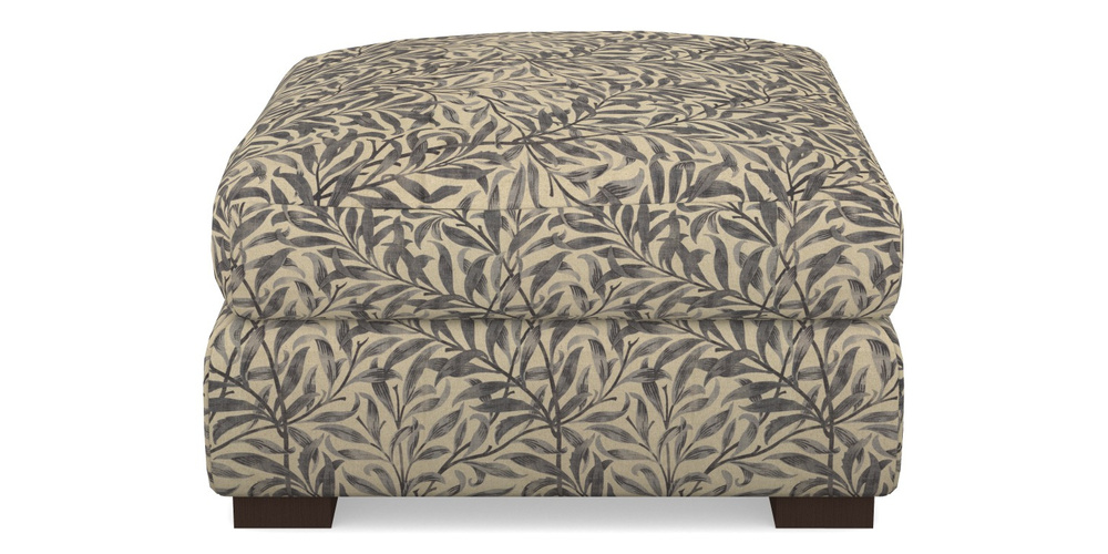 Product photograph of Hambledon Corner Sofa Square Footstool In V A Drawn From Nature - Willow Bough Large - Navy from Sofas and Stuff Limited