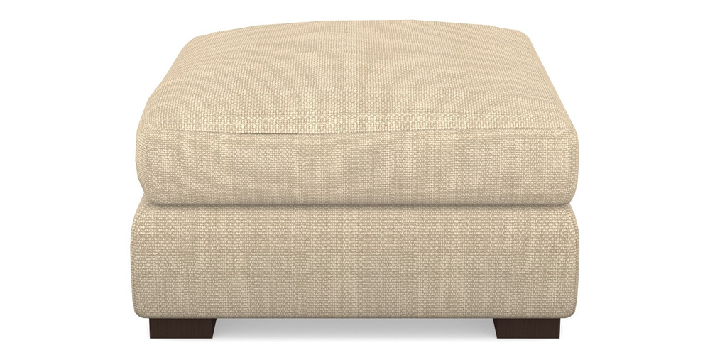 Product photograph of Hambledon Corner Sofa Square Footstool In Cloth 22 Weaves - White Sands Linen - Chalk from Sofas and Stuff Limited