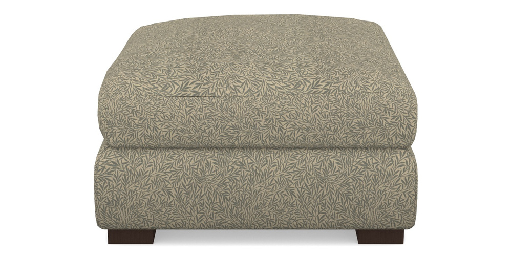 Product photograph of Hambledon Corner Sofa Square Footstool In V A Drawn From Nature Collection - Willow - Duck Egg from Sofas and Stuff Limited