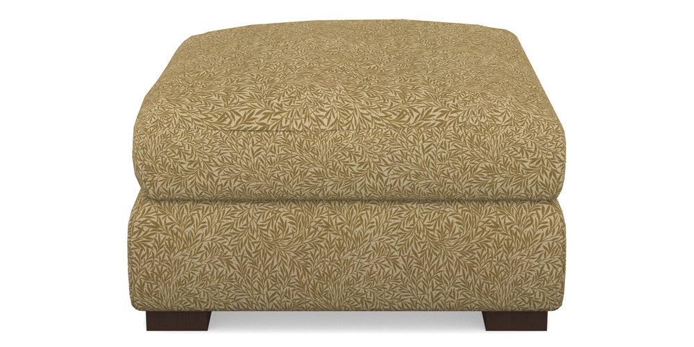 Product photograph of Hambledon Corner Sofa Square Footstool In V A Drawn From Nature Collection - Willow - Gold from Sofas and Stuff Limited