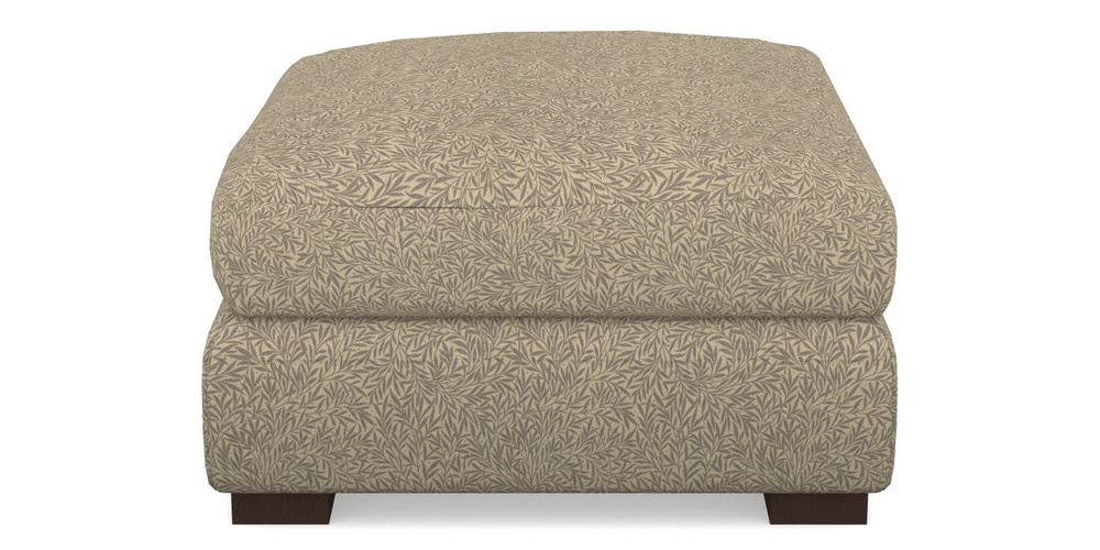 Product photograph of Hambledon Corner Sofa Square Footstool In V A Drawn From Nature Collection - Willow - Grey from Sofas and Stuff Limited