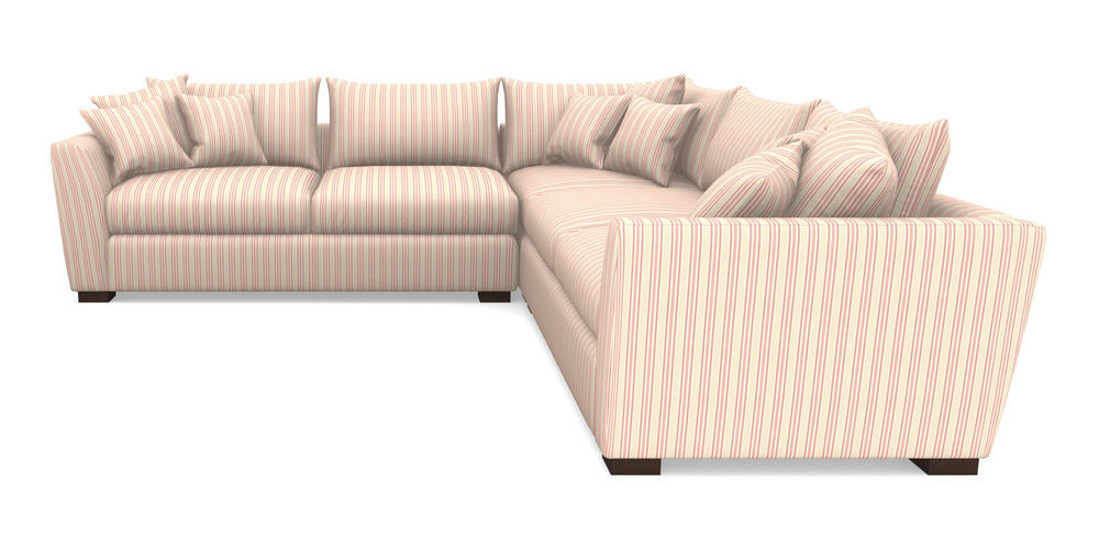 Product photograph of Hambledon Corner Sofa Large Corner Group In Cloth 22 - Racing Stripes Ayr - Cherry from Sofas and Stuff Limited