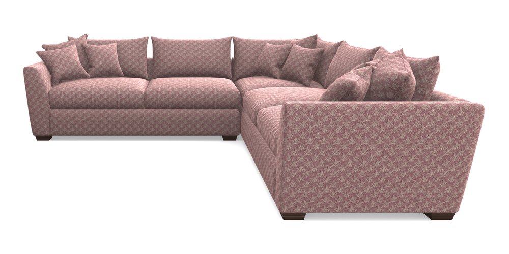 Product photograph of Hambledon Corner Sofa Large Corner Group In Cloth 21 - Decorative Leaf - Cassis from Sofas and Stuff Limited