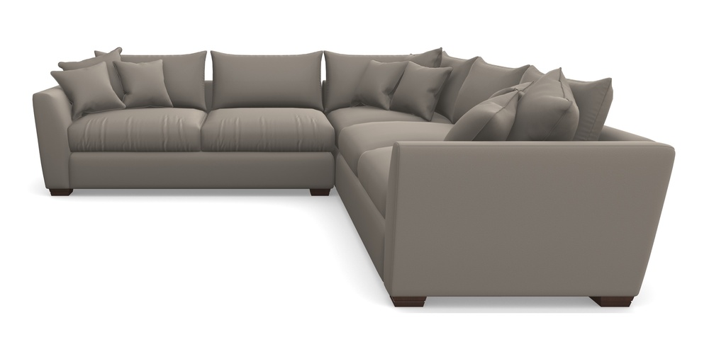 Product photograph of Hambledon Corner Sofa Large Corner Group In Clever Glossy Velvet - Mole from Sofas and Stuff Limited