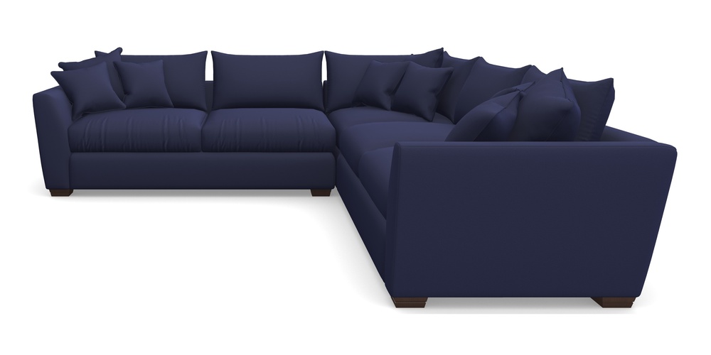 Product photograph of Hambledon Corner Sofa Large Corner Group In Clever Glossy Velvet - Navy from Sofas and Stuff Limited