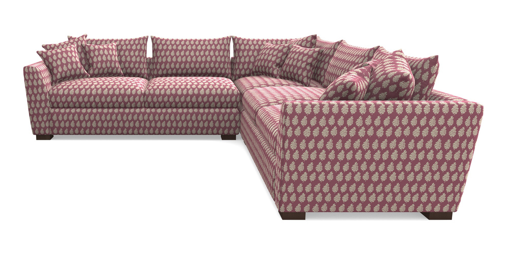 Product photograph of Hambledon Corner Sofa Large Corner Group In Cloth 21 - Oak Leaf - Cassis from Sofas and Stuff Limited