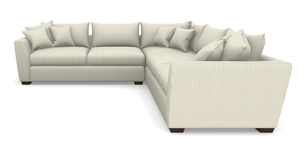 Product photograph of Hambledon Corner Sofa Large Corner Group In Cotton Stripe - Airforce from Sofas and Stuff Limited