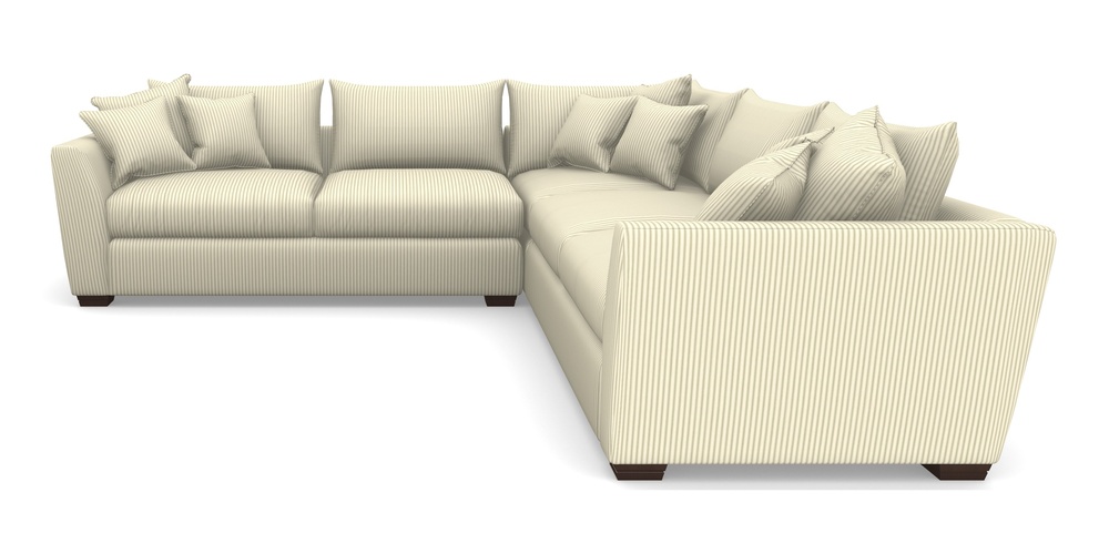 Product photograph of Hambledon Corner Sofa Large Corner Group In Cotton Stripe - Sage from Sofas and Stuff Limited