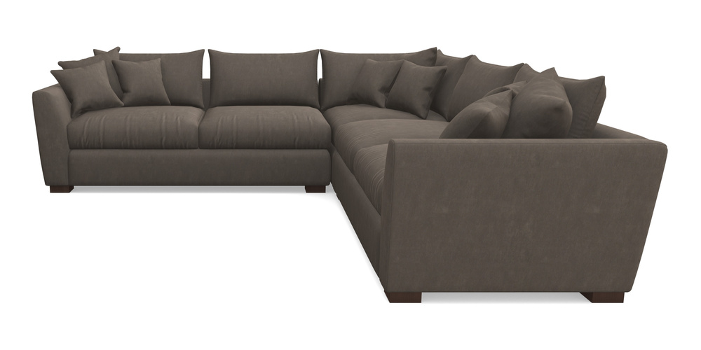 Product photograph of Hambledon Corner Sofa Large Corner Group In Clever Tough And Eco Velvet - Chrome from Sofas and Stuff Limited