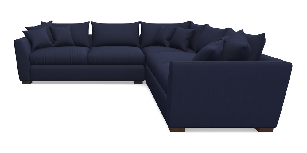 Product photograph of Hambledon Corner Sofa Large Corner Group In Clever Tough And Eco Velvet - Indigo from Sofas and Stuff Limited